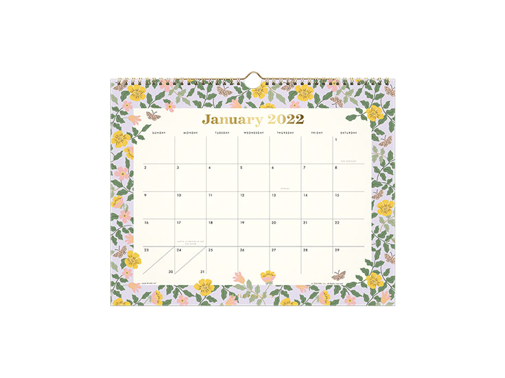 Monthly Wall Calendar, Primrose, Medium, 15" x 12"