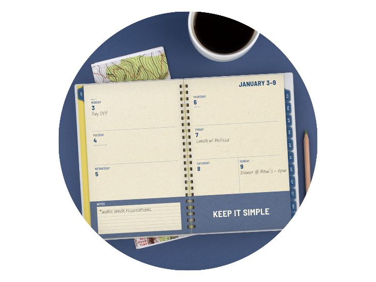 2022 Life Is Good planner weekly spread